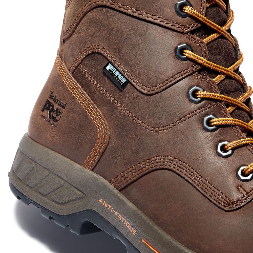 Bocanci De Muncă Timberland Barbati Maro/Negrii - Pro® Helix Hd 8\" Comp Toe - Romania - DLOJSC923